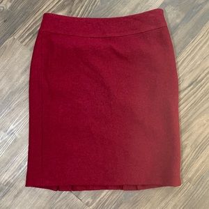 Banana Republic Burgundy Wool blend Pencil Skirt Size 8